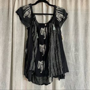 Free People Flowy Loose Sleeveless Blouse